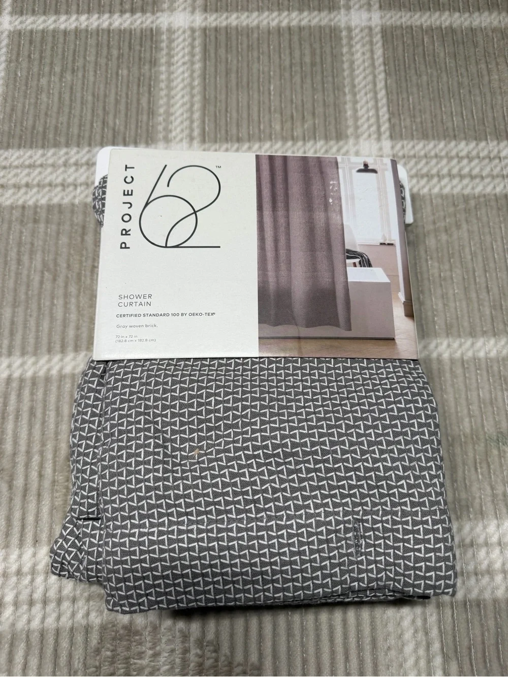 Project 62 Gray Geometric Shower Curtain